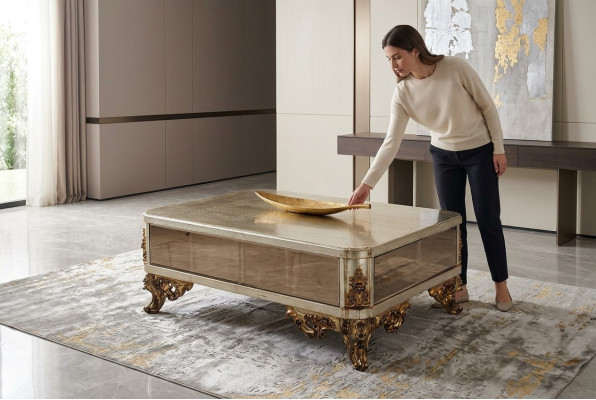 Royal coffee table gold tables baroque rococo coffee tables