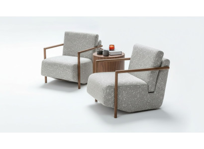 Armchair living room furniture design modern upholstery 1 seat relax gray club