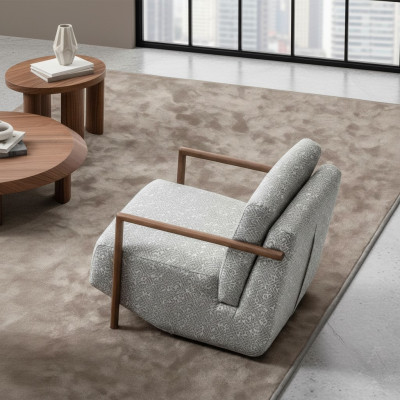 Armchair Grey Living Room Furniture Design Modern Luxury Single-Seater Club Relaxation
