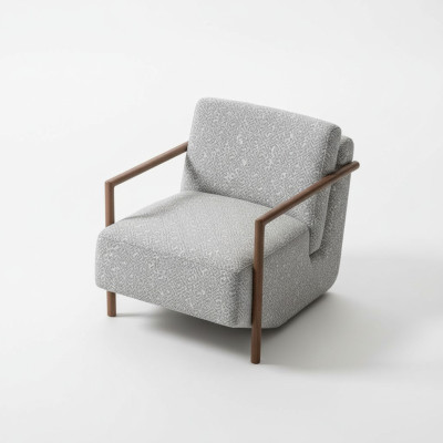 Armchair Grey Living Room Furniture Design Modern Luxury Single-Seater Club Relaxation