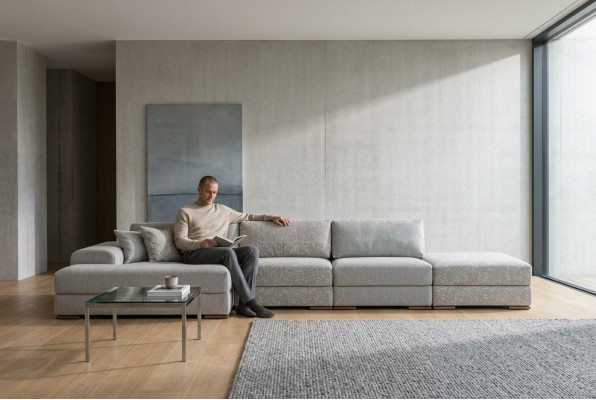 L-shaped sectional sofa living room upholstery fabric sofas modern design luxury 415 x 150