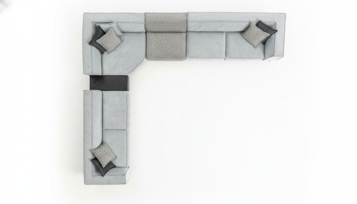 Corner sofa textile modern design upholstered sofa 430x375cm couch L-shape sofas