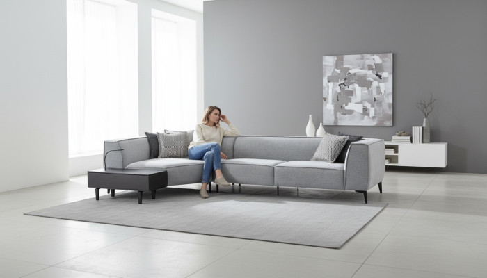 Corner sofa L shape, upholstered sofa, living room style furniture, couches, couch 340x165