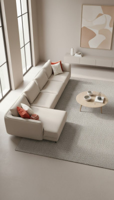 Beige sectional sofa luxury living room couch L-shape modern design 420x170