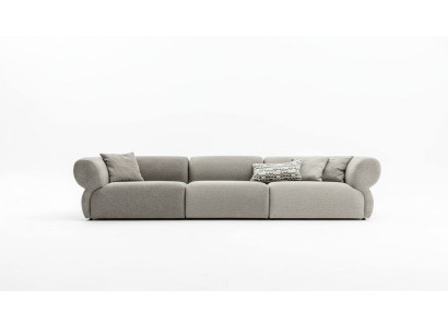 Large 5-seater fabric sofa with premium textile cover in modern style