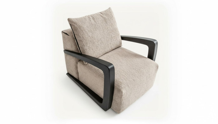 Armchair Upholstery 1 Seat Designer Textile Living Room Style Modern New