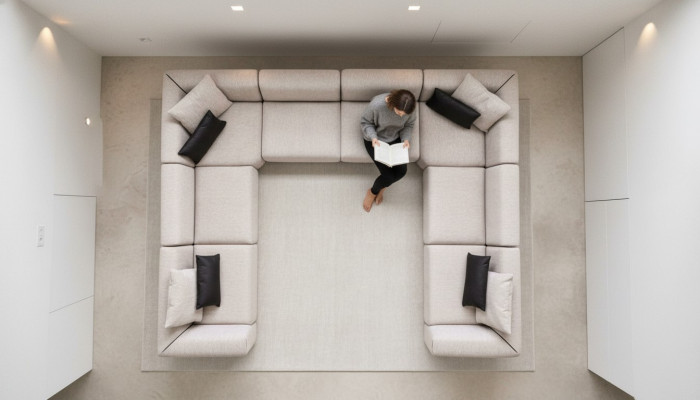 Sofa U-Shape Upholstered Sofa Couch Living Room Design Modern Corner Sofas