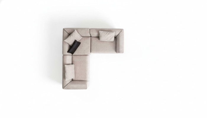 Corner sofa beige L-shape living area corner couch sofa modern couch