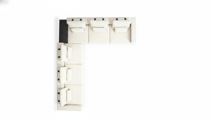 L-shaped white sofa living room combination corner sofa set corner sofa group