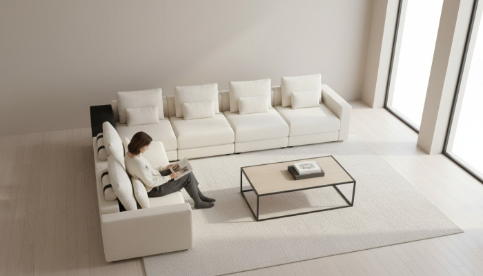 Fabric sofa corner sofa L-shape couch upholstered furniture relaxation sofa large sofa