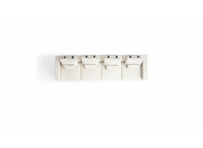 White Six-Seater Luxury Textile Sofas Living Room Modern Seating Group