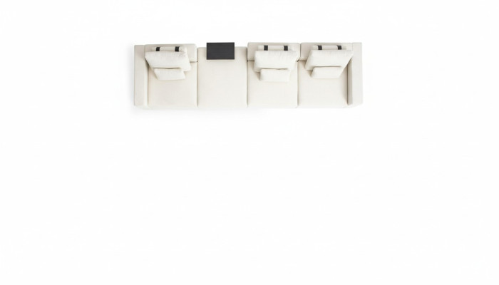 Sofa White Six-seater Living Room Furniture Luxury Couches Fabric Furniture