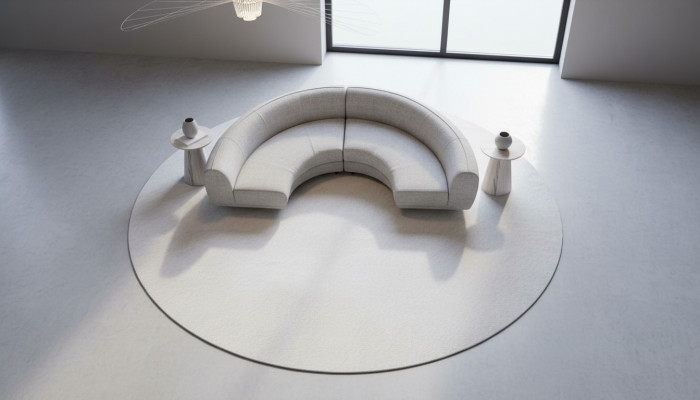 Semi-circular upholstered sofa U-shaped couch living room furniture modern sofa
