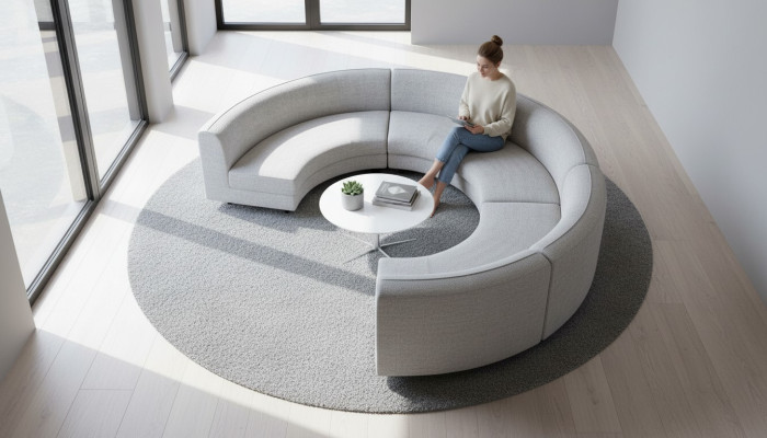 Round U-shape Sofa Luxury Design Living Room Sofa Relax Set