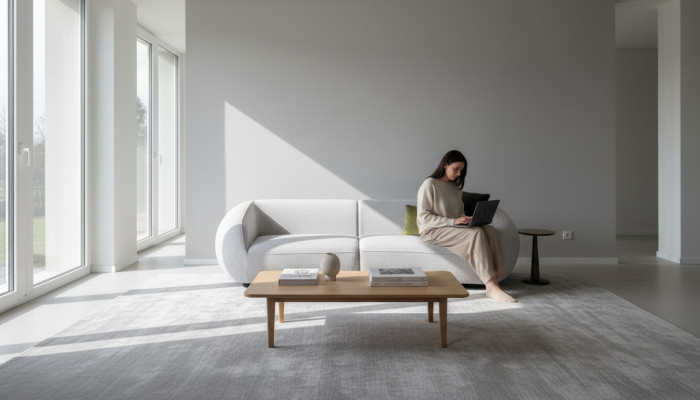 Gray living room upholstered sofa modern textile couches luxury furniture couch
