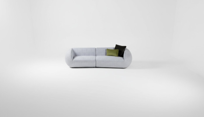 Gray living room upholstered sofa modern textile couches luxury furniture couch