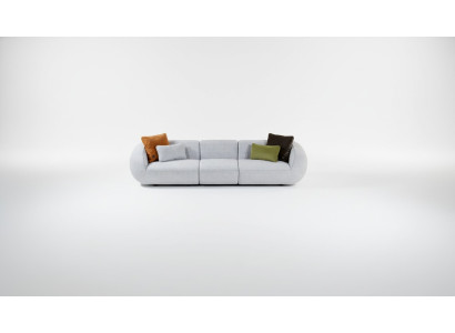 Upholstered Sofa Large Five-Seater Living Room Couch Modern Textile Furniture