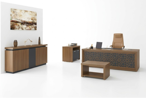 Wooden Furniture Office Set Desk Coffee Table Office Furniture 4-piece Set