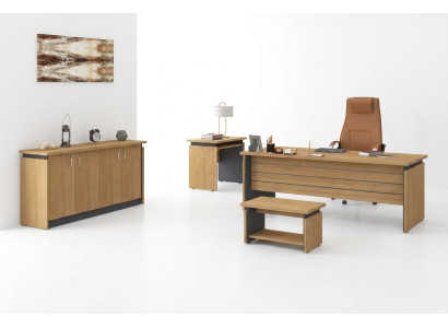 Study Wooden Furniture Complete Set Desk Office Furniture 4-piece