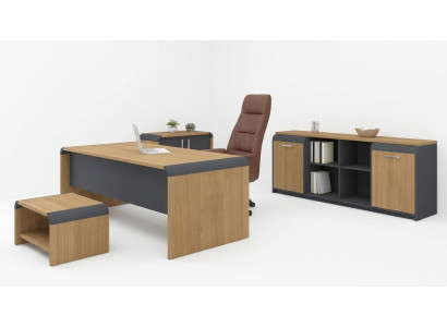 Large Office Set Desk Dresser Coffee Table Complete