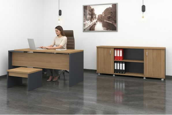 Corner desk, filing cabinet, coffee table, study furniture, modern style