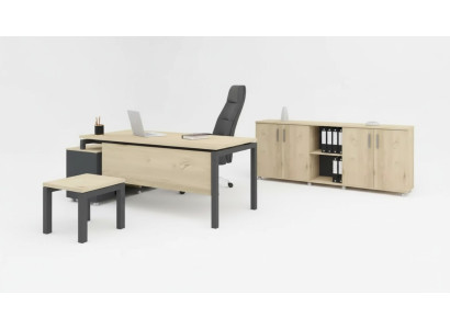 Luxury Office Set Modern Wood Furniture Corner Desk Cabinet Coffee Table