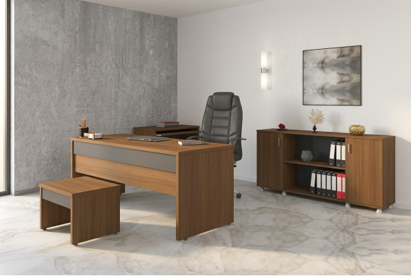 Table desk office room office furniture desks cabinets 3-part set