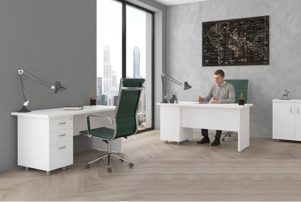 Desk White Luxury Study Office Furniture Table Desks
