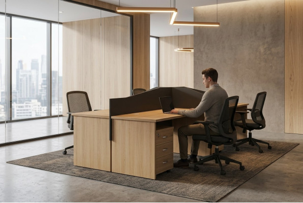 Wooden furniture office equipment large desk design study room