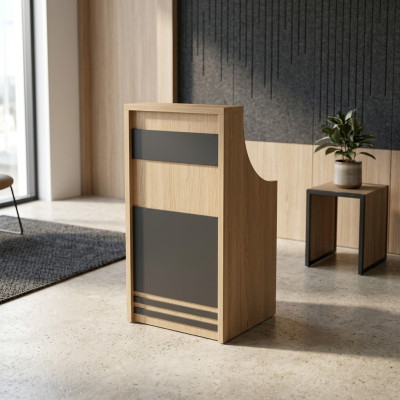 Wooden lectern podium mobile standing desk office room office furniture lectern