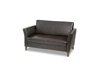 Black office two-seater furniture couch office seat sofa