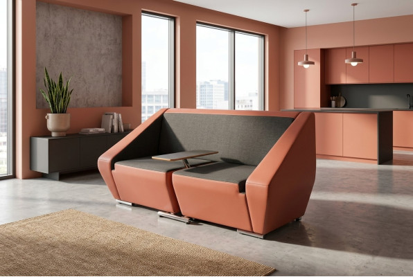 Office furniture two-seater sofa upholstered couch workstation work couch sofas