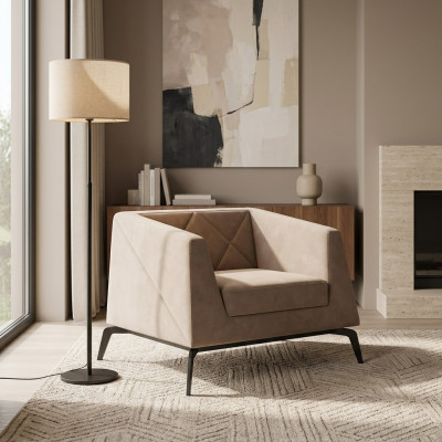 Beige luxury armchair office furniture upholstered chair study room furniture