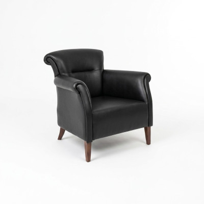 Black armchair office furniture luxury designer upholstered armchair single-seater style