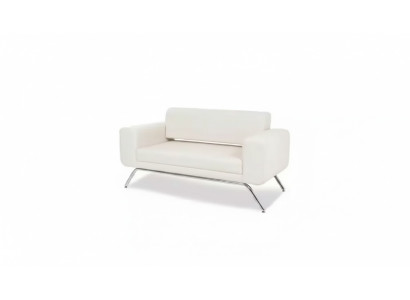 White luxury two-seater luxury couch textile fabric office furniture