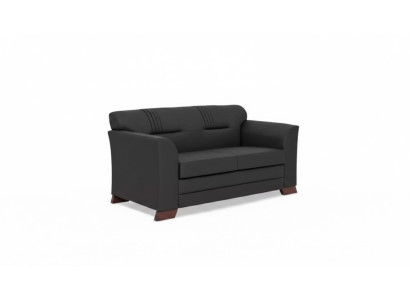 Black two-seater modern office furniture upholstered sofas study room