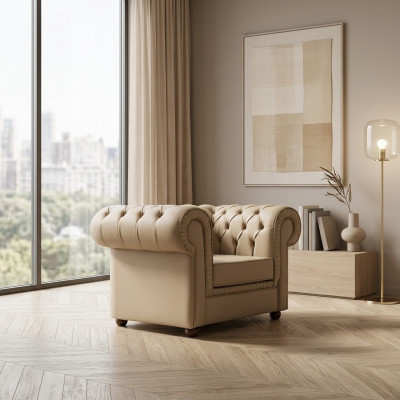 Chesterfield armchair luxury office furniture single-seater upholstered armchair modern