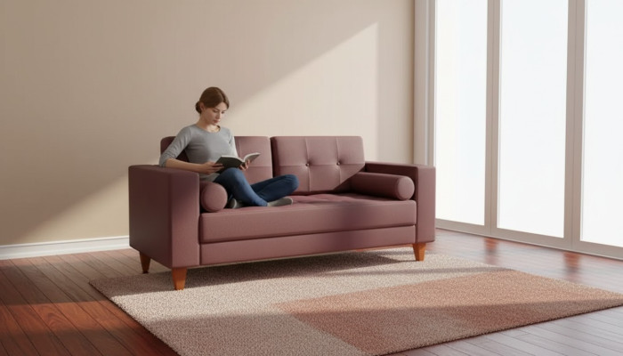 Modern two-seater upholstered furniture couch fabric sofas office furnishings