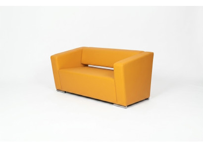 Yellow sofa luxury two-seater couch office office furnishing textile furniture