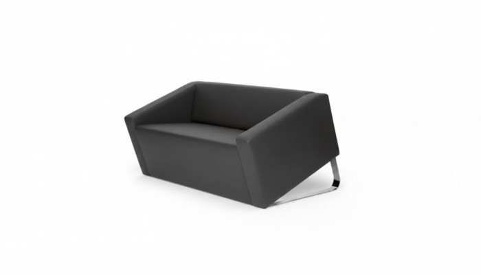 Modern two-seater leather sofas upholstered couches office furniture