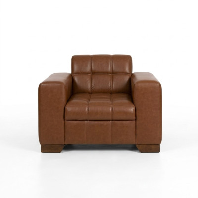 Brown armchair modern design seat study room new upholstered armchair
