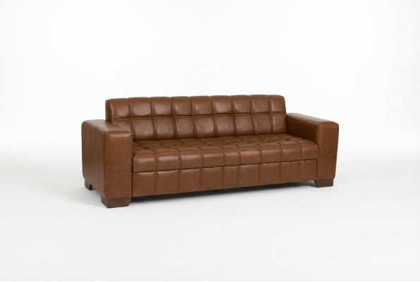 Brown three-seater luxury sofa office furniture office arrangement office design