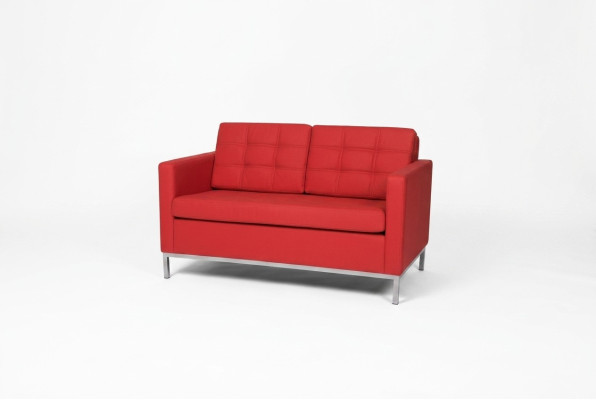 Waiting room furniture two-seater red couch upholstery furniture office furnishings
