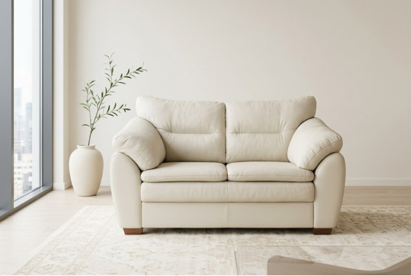 White designer two-seater couch luxury office furniture upholstered furniture modern
