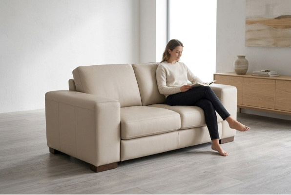 White two-seater luxury couch modern study furniture style sofas