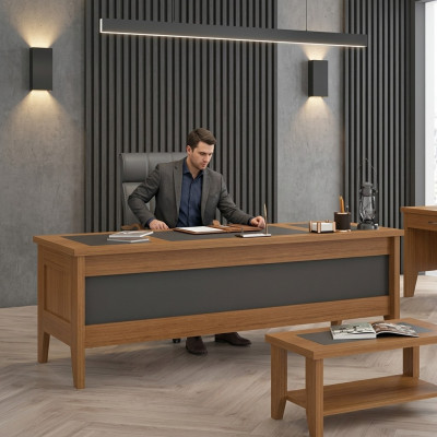 Desk wooden table study worktable office furniture 200x90