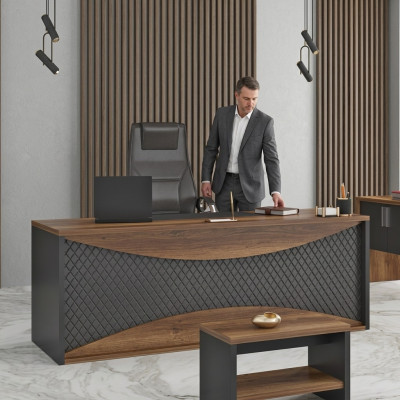 Brown desk tables office desk executive desk 200x90