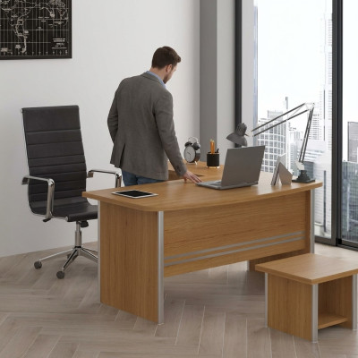 Light brown corner desk office furniture luxury office design