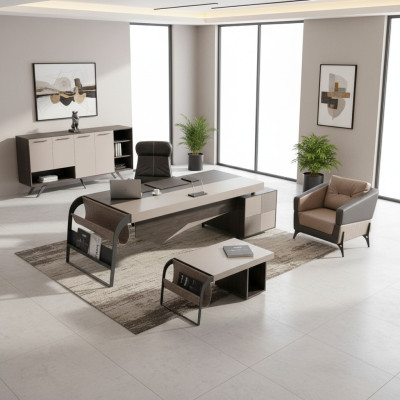 Law Office Luxury Furniture Office Setup Complete Set Table Cabinet 3-piece