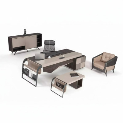 Law Office Luxury Furniture Office Setup Complete Set Table Cabinet 3-piece